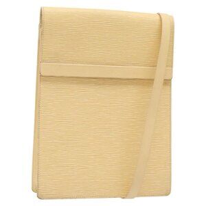 Authentic LOUIS VUITTON Epi Ramatuelle Shoulder Bag Cream Vanilla M5247A LV